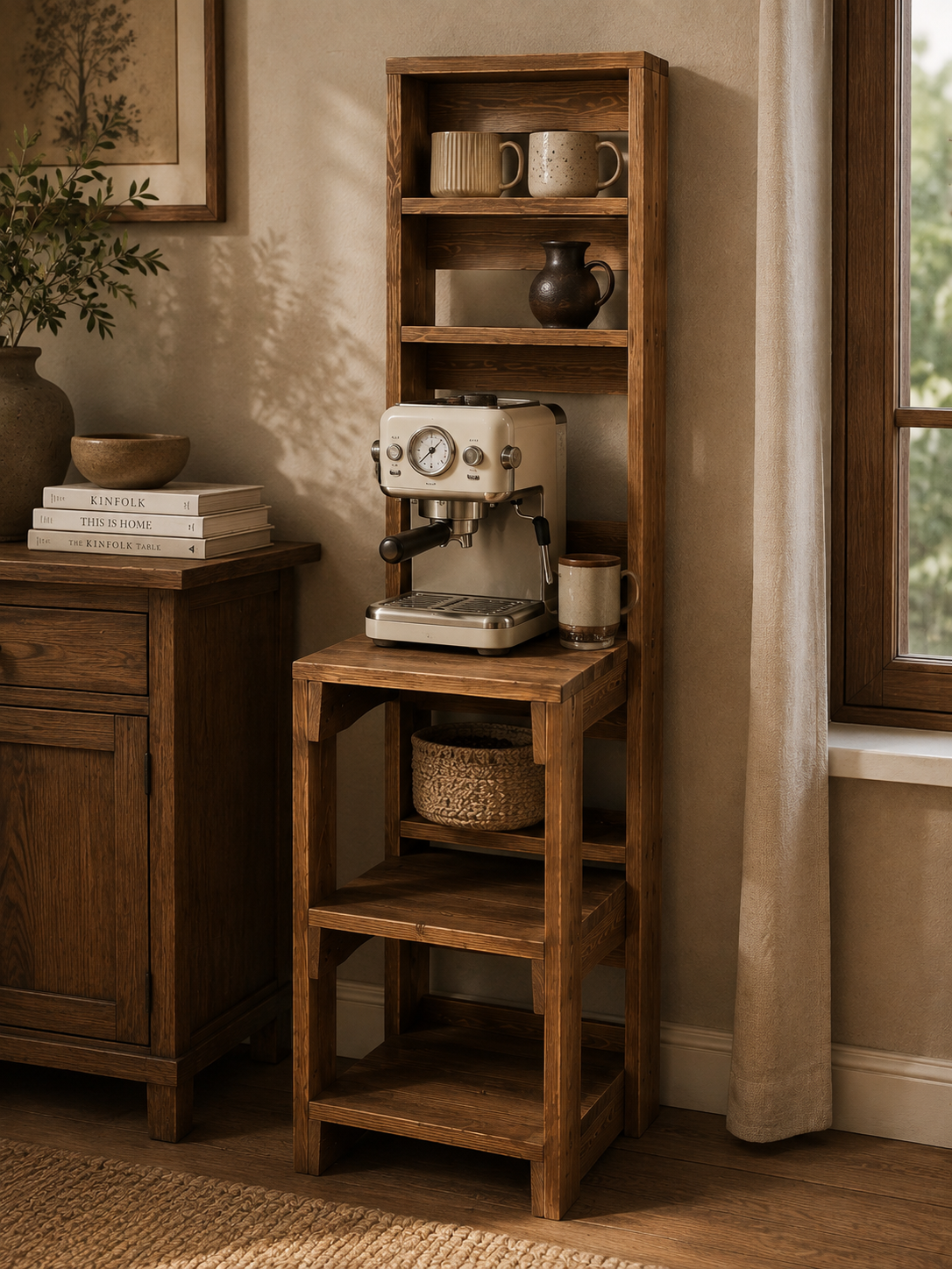 Wooden Coffee Corner Station